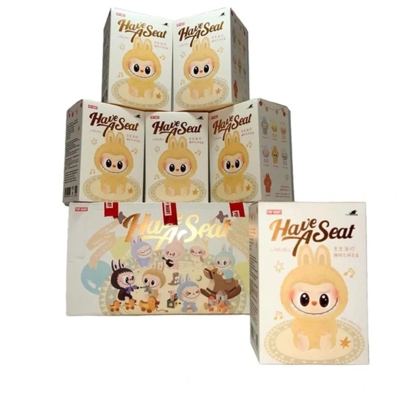 [NEW] POP MART Labubu Have a Seat Vinyl Plush Keychain Blind Box Ququ Green - Picture 3 of 12